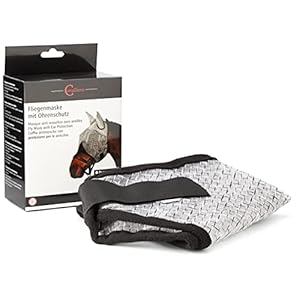 Kerbl 324517 vliegenmasker met oor- en uv-bescherming, wit, full