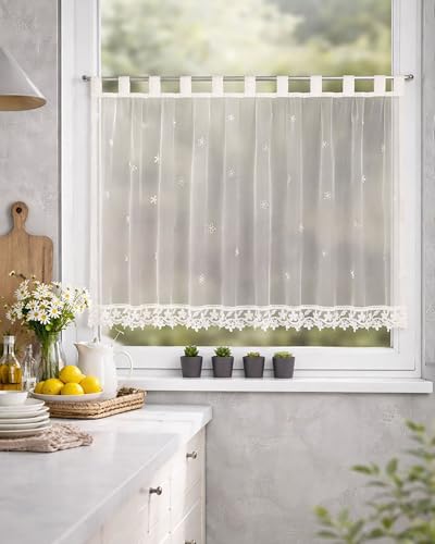 KAMACA Bistrogardine Kurzgardine Schlaufen-Gardine...