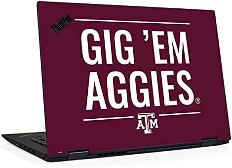 Skinit Decal Laptop Skin Compatible with Thinkpad X1 Yoga (3rd Gen 2018) - Officially Licensed College Gig Em Aggies Design