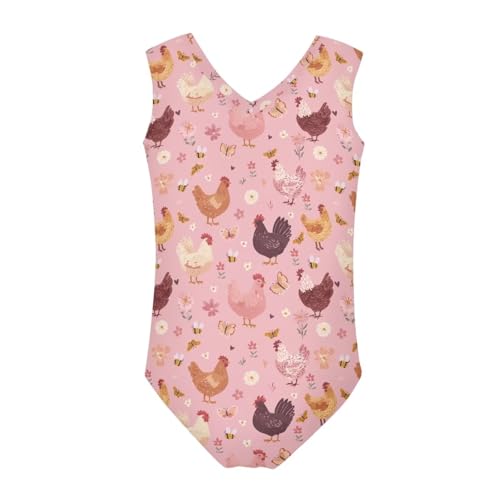 Image of Swimsuits for Girls 3-14 Summer Kids Bathing Suits Gymnastics Leotards One Piece Swimwear