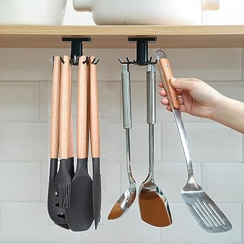 Nmgkokew 360° Rotating Kitchen Hooks Cover