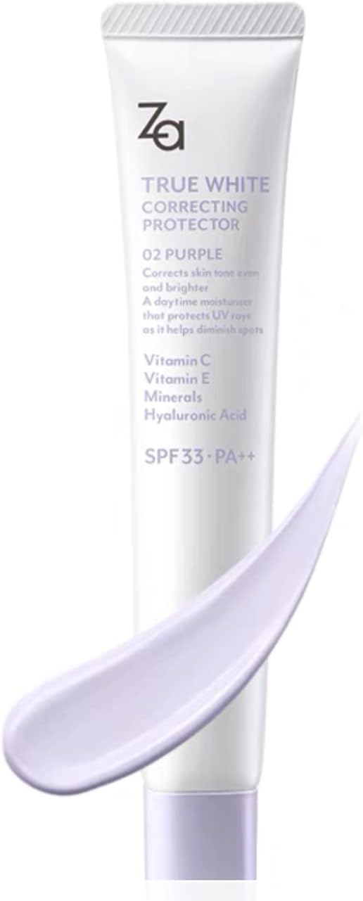 ZA Correcting Protector Purple Skincare Base Excellent Rich Makeup Base Designed For Sensitive Skinhelps to calm your skin without stickiness