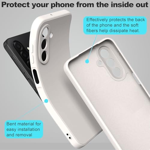 Image of DIZORO Microfiber Candy Case for Samsung A26 5G Smooth Touch Cushion Liquid Soft Silicone Gel Rubber Phone Cases Non-Slip Full Body Protective Shockproof Back Cover (Stone Grey)