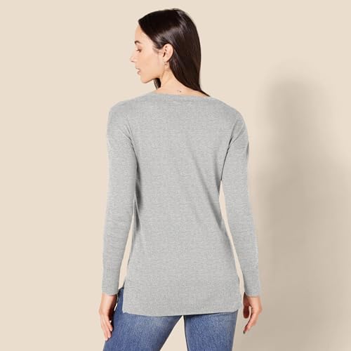 Image of Amazon Essentials Women's Lightweight V-Neck Tunic Sweater, Long Sleeve, Ribbed (Available in Plus Size)