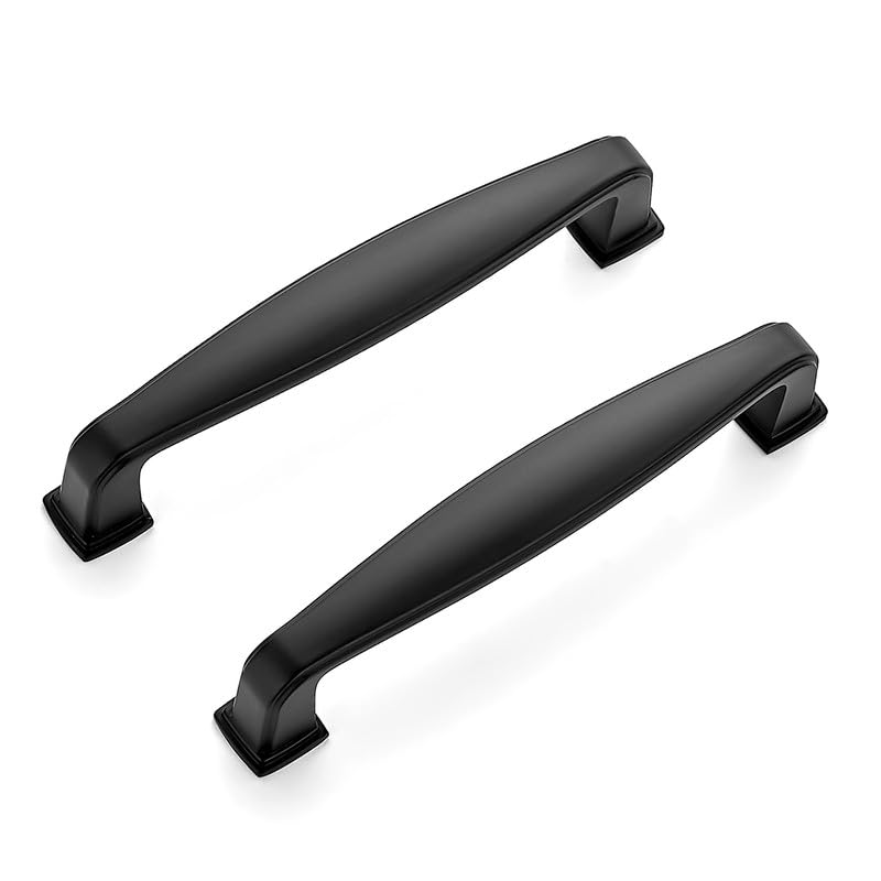 Image of Ravinte Matte Black Pulls Kitchen Cabinet Handles 3-3 /4 Inch 25 Pack