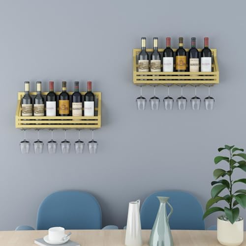 Casier à vin mural support verre blanc range-bouteille compact cave - 4