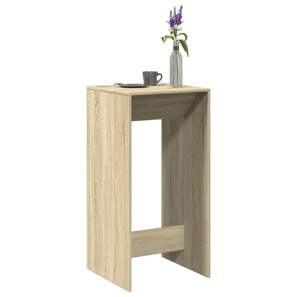 Table de Bar en chêne Sonoma 51x50x103,5 cm Bois d'ingénierie mobilier Polyvalent pour Salon Cuisine Salle à Manger Bureau comptoir extérieur terrasse