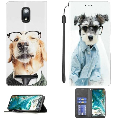 Custodia Comaptibile per Ans P550 Case Cover Supporto Premium in PU con 9H HD Vetro Temperato CPT52