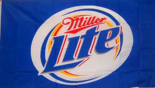 Nuge Miller Lite Beer Flag 3' X 5' Indoor Outdoor Beverage Banner