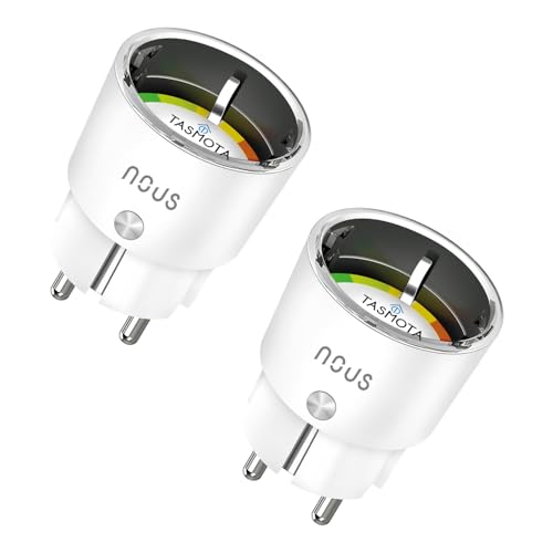 Tasmota Socket NOUS A1T Smallest WiFi ESP8266 Smart Plug 10A Mini WiFi Sockets with Power Consumption Electricity Meter Timer Compatible with Alexa Google Home Assistant Domoticz MQTT 2.4G