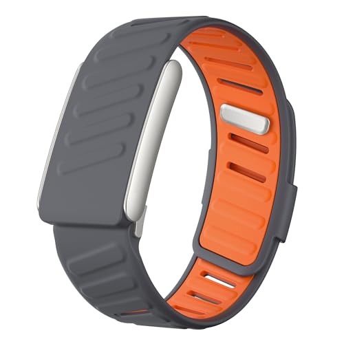 Image of VEMIGON Silicone Sport Band Compatible with Whoop 5.0 One /Peak, Life /MG, Breathable, Adjustable Waterproof Replacement Wristband Strap with Stainless Steel Frame Connector, NOT for Gen 4.0(Band only)