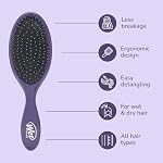 Wet Brush Original Detangler Hair Brush, Amazon Exclusive Purple - Ultra-Soft IntelliFlex Bristles - Detangling Hairbrush Glides Through Tangles For Wet, Dry & Damaged Hair - Women, & Men - Image 4