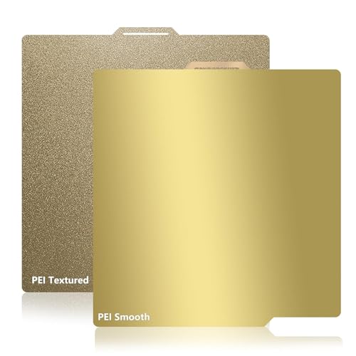 Image of JUUPINE 257x257mm Double Sided Flexible PEI Sheet, Smooth PEI +Textured PEI Surface for Bambu Lab X2D /P2S /P1P /P1S /X1 /X1C /X1E /A1 3D Printer, 3D Printer PEI Spring Steel Build Plate Removable Platform