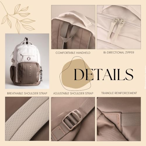 Image of Laptop Backpack for Men & Women 15.6 Inch, Water Resistant Travel Backpack with Multiple Compartments, College School Bag, Office Work Bag, Stylish Casual Daypack for Students