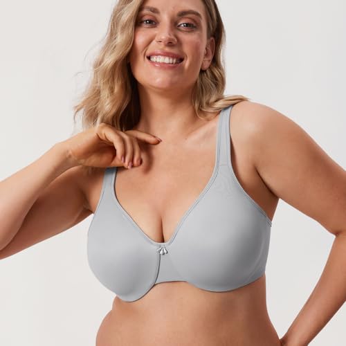 Image of DELIMIRA Women's Minimizer Plus Size Underwire Bras | Smooth, Full Coverage, Seamless, Tshirt Bra