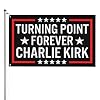 Turning Point Forever Charlie Kirk Flag Double Sided Flags, Long Lasting, Fade Resistant 300d Polyester Outdoor 3x5 Ft 3 Ply Flag