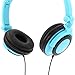 Cat Ear Headphones,Snowwicase Flashing Glowing Cosplay Fancy Cat Headphones Foldable Over-Ear Gaming Headsets Earphone with LED Flash Light for iPhone 7/6S/iPad,Android Mobile Phone,MacBook (Blue)