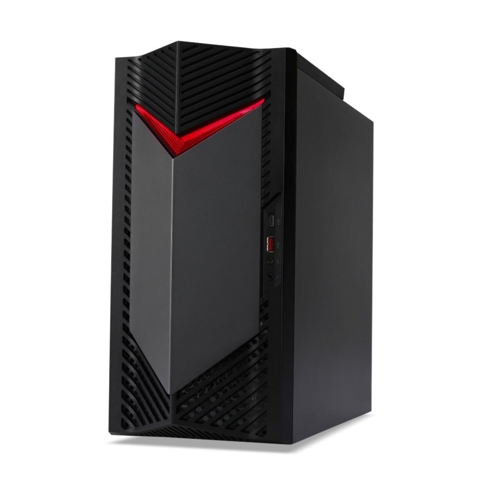 Acer Nitro 50 N50-656, Komputer stacjonarny do gier (Intel Core i7-14700F, 16 GB RAM, 1024 GB SSD, NVIDIA RTX 3050, Wi-Fi, HDMI, Bez systemu operacyjnego) Kolor Czarny