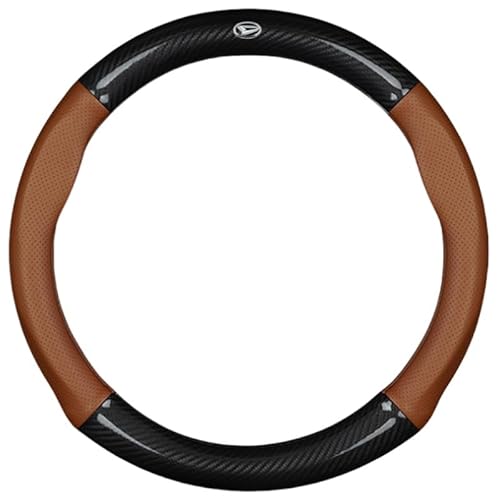 ダイハツ ハンドルカバー 新型 車用 ステアリングカバー ハイゼット ロッキーアトレー タフト キャンパス ウェイク ムーヴ トール リコール 全シリーズ対応 ホイールカバー 軽自動車 カー内装 パーツ 専属 車ロゴ カーボンファイバー レザー パンチ穴