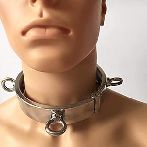 Madaenmj Afsluitbare Halsband Met 4 Ringen Afsluitbare, Roestvrijstalen Bondage-Beperkingen Ring Slave Fetisj Sm-Spellen…