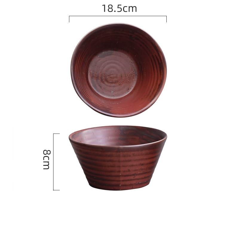 Miski do zupy chińska miska do ramenu, retro restauracja miska do jedzenia, domowa salaterka, ceramiczna miska na zupę, miska na owoce o dużej pojemności miski obiadowe (B)