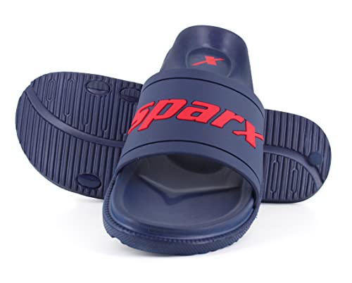 Image of SPARX Men SFG-2101 Navy Blue Red Flip Flops (SF2101G NBRD 0006)