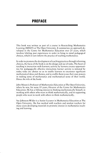 Designing And Using Mathematical Tasks