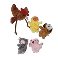 Set of 5 Finger Puppets The Little Red Hen Farm Animals Storytelling Educational Toys for Kids