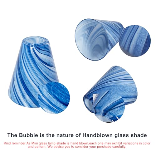 Image of Viinew Dark Blue Marble Glass Pendant Lamp Shade Mini Glass Light Cover