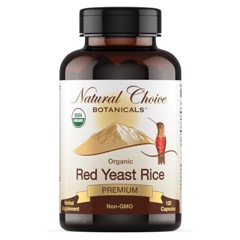 Natural Choice Botanicals Organic Red Yeast Rice Supplement - 120 Capsules Cover