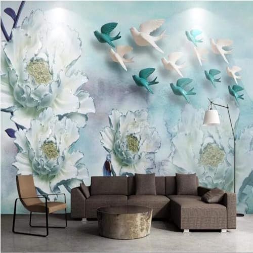 Papel pintado 3D de seda para tapar imperfecciones de pared en comedor y dormitorio con relieve 2