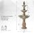 XBrand 3-Tier Water Fountain w/Pump & Pineapple Top, 51 Inch Tall, Beige, Large Outdoor Freestanding Waterfall Decor, Ideal for Garden, Porch, and Lawn