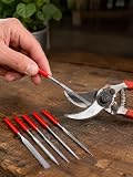 5pcs Garden Tool Sharpener – Portable Sharpener for Hedge Shears, Scissors, Pruners & More Steel Needle File Set, Mini Hand Files for Wood, Plastic & Metalworking