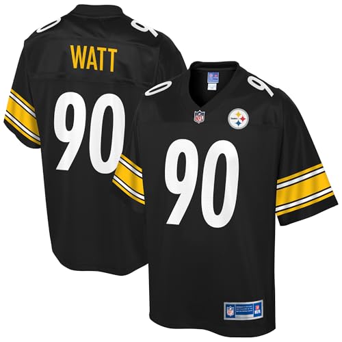 NFL PRO LINE Mens T.J. Watt Black Pittsburgh Steelers Team Jersey