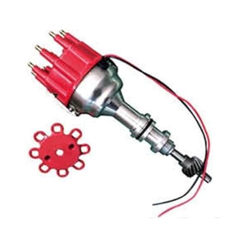 212 Main Race Pro Billet Aluminum Distributor Cap for SB Ford 351W, Red