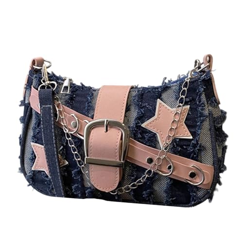 Aesthetic Evening Purse Stylish Underarm Bag With Star Designs Fashion Crossbody Bags Travel Work Handbag For Women Studded D