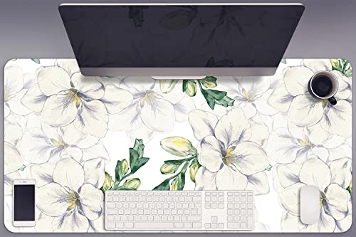 Sous-main de bureau fleurs de freesia idéal à la maison pour le télétravail