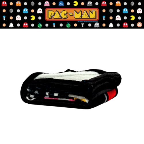 Image of PAC-MAN Retro Cozy Throw 46 in x 60 in - Soft Cozy Plush for Couch, Bed & Travel, Collectible Gift (100% Officially Licensed Product) by Franco Collectibles