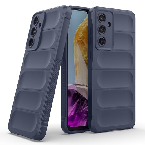 Image of amazon basics Back Case Cover for Samsung Galaxy F55 5G | Compatible for Samsung Galaxy F55 5G Back Cover | Liquid Silicon Magic Case with Camera Protection | Sapphire