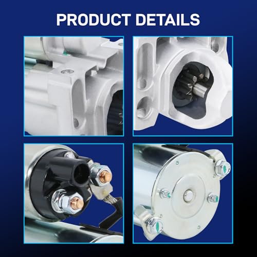 Image of BDELI 6970 New Starter Motor Compatible with 2009-2014 Chevrolet Tahoe 4.8L 5.3L, Silverado Suburban 1500, Express 2500 3500, 09-14 GMC Yukon XL, Sierra, Savana, 09-12 Canyon V8, OE 12611102 19168041