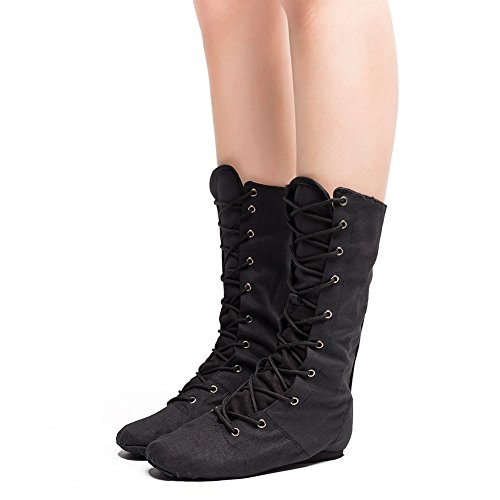 Msmax Adult Dance Boots High Top Ballet Jazz Dancing Sneakers Black 10.5 M Us Women #TOP2