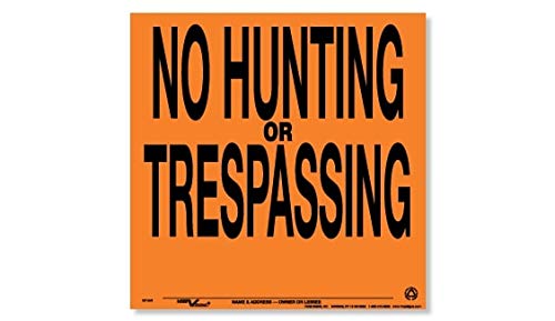 Orange Aluminum No Hunting or Trespassing Signs (25 Pack)
