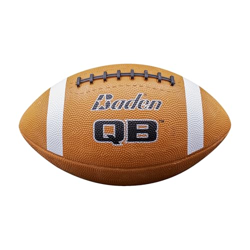 Ballon de football américain avec grip en caoutchouc moulé résistant Baden QB