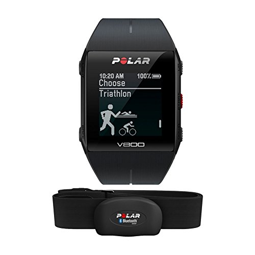 Polar V800 Black HR Orologio Sportivo GPS e Sensore di Frequenza Cardiaca H10, Nero