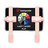 BODYPRIDE Premium Lazy Laces Flat [ 12 Farben ] Elastische Schnellverschluss - Schnürsenkel ohne Binden | Schnellschnürsystem für Sneaker, Air Jordan, Chucks, Vans, Kinderschuhe | 120 cm (Hellrosa)