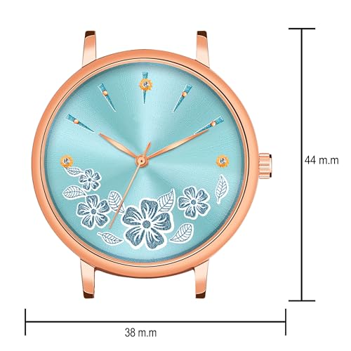 Image of Acnos Women's Classic Butterfly Dial Analog Watch with Leather Strap