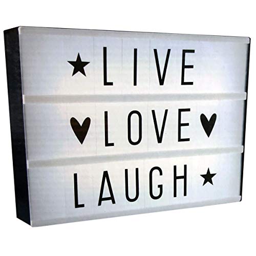 Preisvergleich Produktbild LED Leuchtkasten inkl.Buchstaben / Symbole Batteriebetrieb Deko Lampe Lightbox