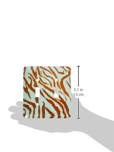 Interrupteur a bascule double marron n aqua zebra pour plaque murale - 4