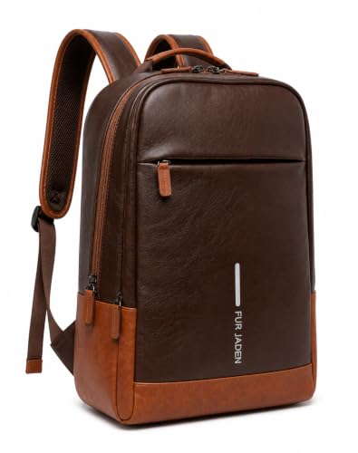 Image of FUR JADEN Anti Theft Number Lock Backpack Bag with 15.6 Inch Laptop Compartment,Organizer Pocket for Men Women Boys Girls (Tan & Brown)