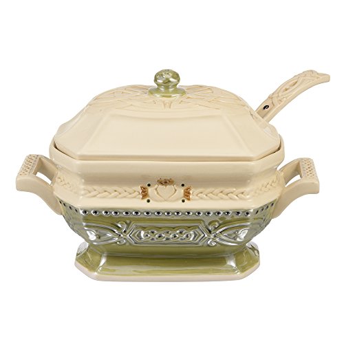 Grasslands Road Celtic Ceramic Gift Boxed Tureen with Lid and Ladle, 11